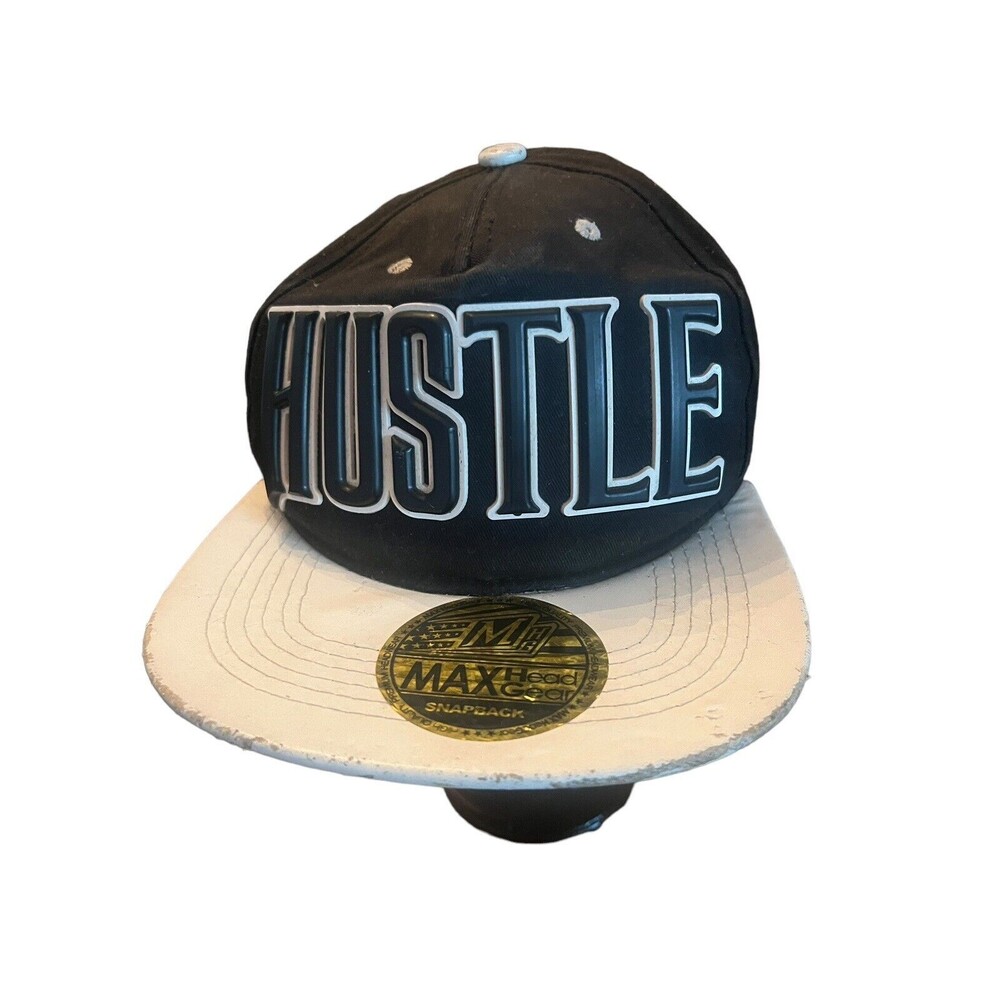 HUSTLE Max Head Gear PVC Embroidered Snapback Adjustable 3D Silicone Patch Cap